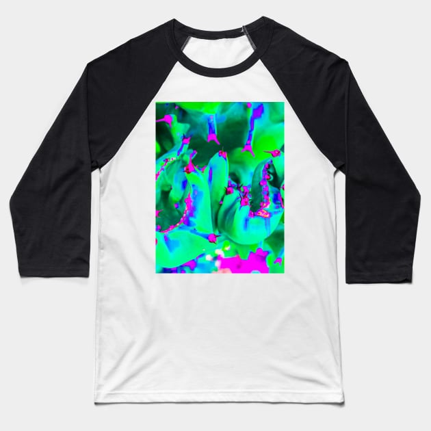 Green cactus in pastel abstract Baseball T-Shirt by kall3bu